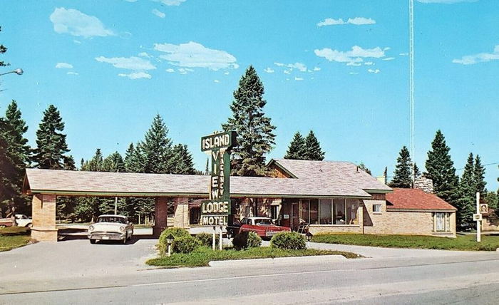 Island View Lodge Motel - Vintage Postcard